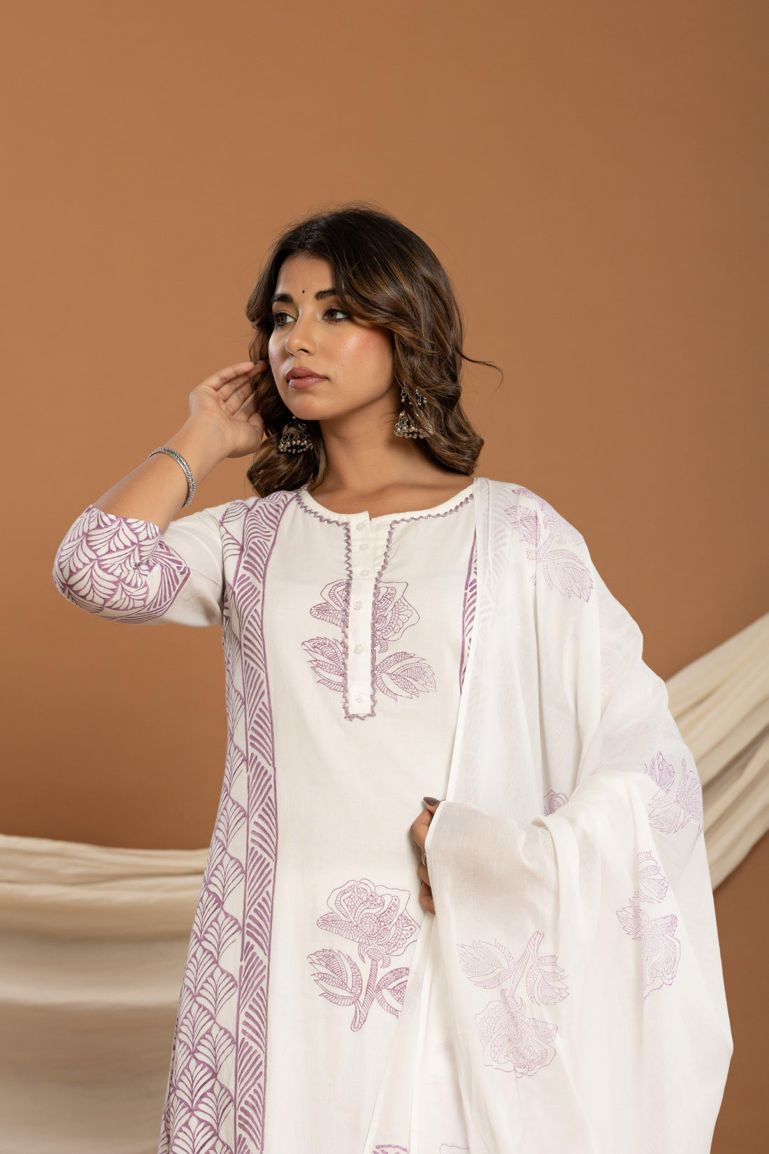 Whispering Elegance Mul Cotton Suit Set